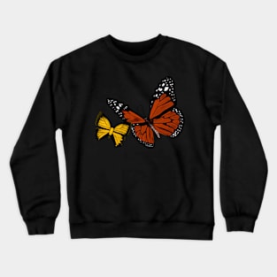 Orange and yellow butterfly design Crewneck Sweatshirt